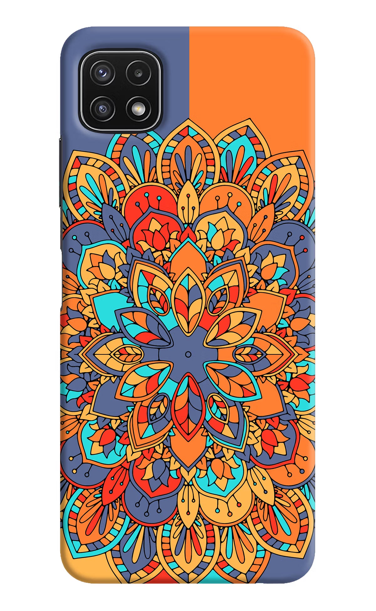 Color Mandala Samsung A22 5G Hard Case Back Cover by Casekaro