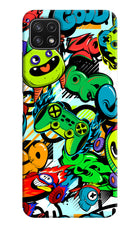 Game Doodle Samsung A22 5G Hard Case Back Cover by Casekaro