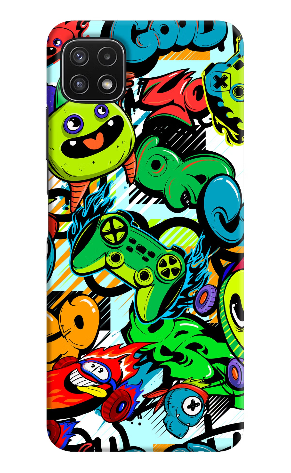 Game Doodle Samsung A22 5G Hard Case Back Cover by Casekaro