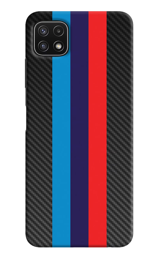 BMW Stripes Pattern Samsung A22 5G Hard Case Back Cover by Casekaro