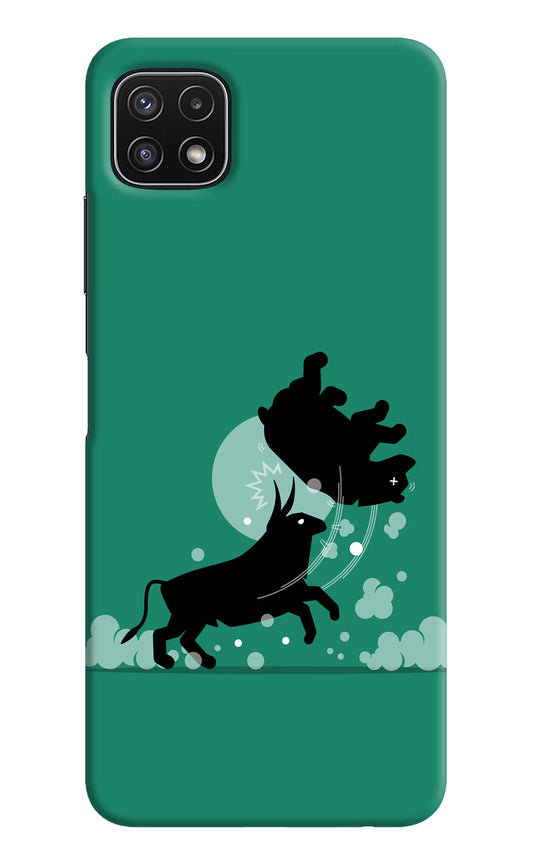 Bull Conqueror Samsung A22 5G Hard Case Back Cover by Casekaro