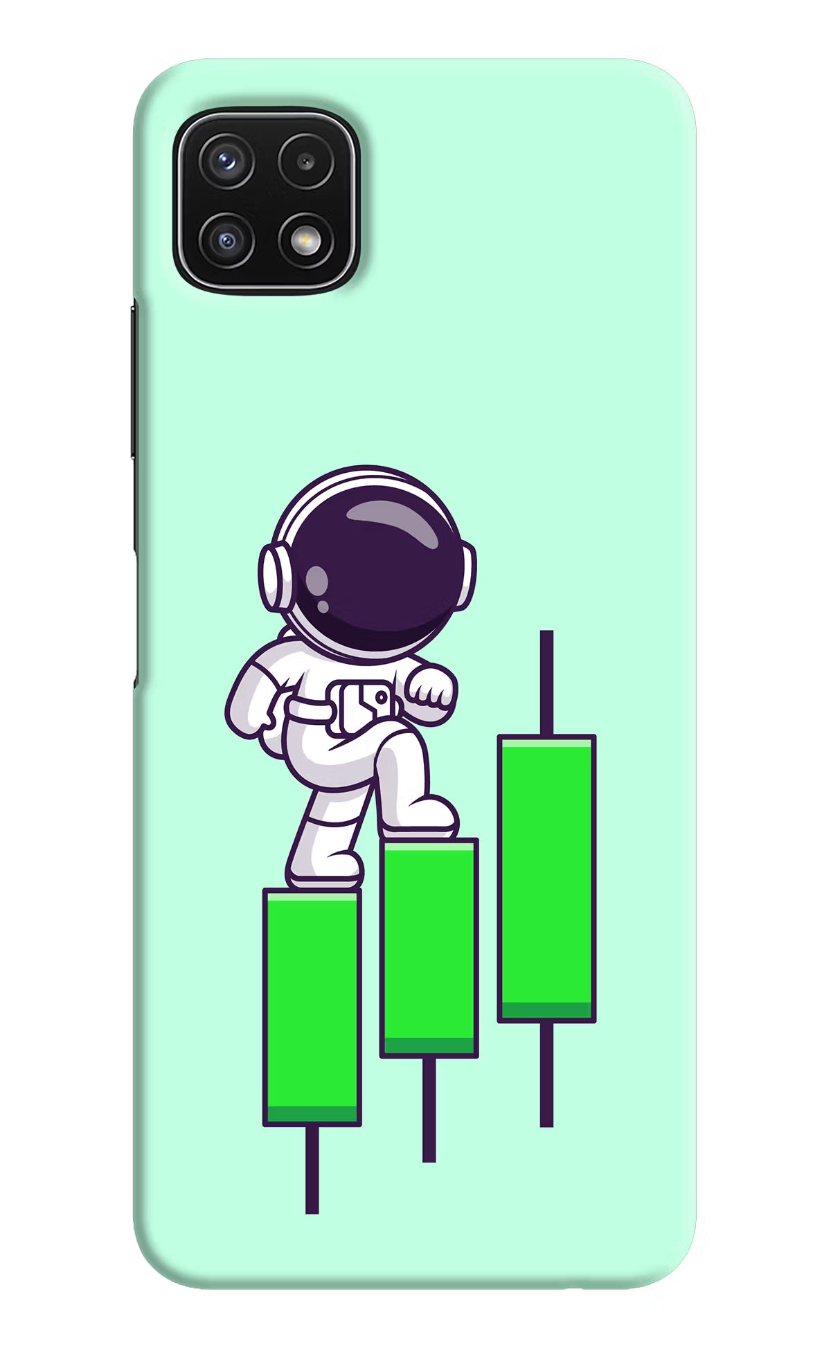 Astronaut Trader Samsung A22 5G Hard Case Back Cover by Casekaro