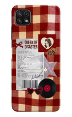 Queen of Disaster Samsung A22 5G Hard Case Back Cover by Casekaro