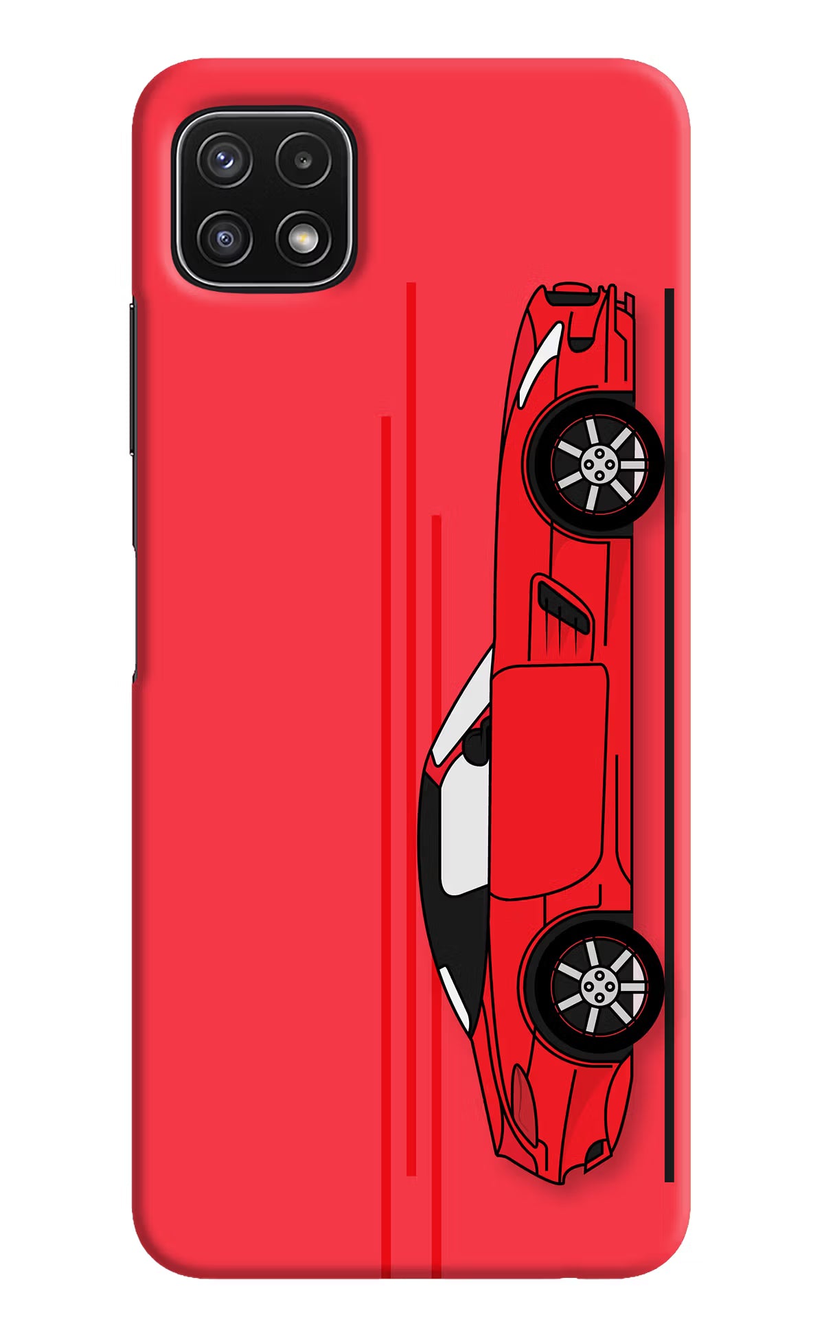 Red Velocity Samsung A22 5G Hard Case Back Cover by Casekaro