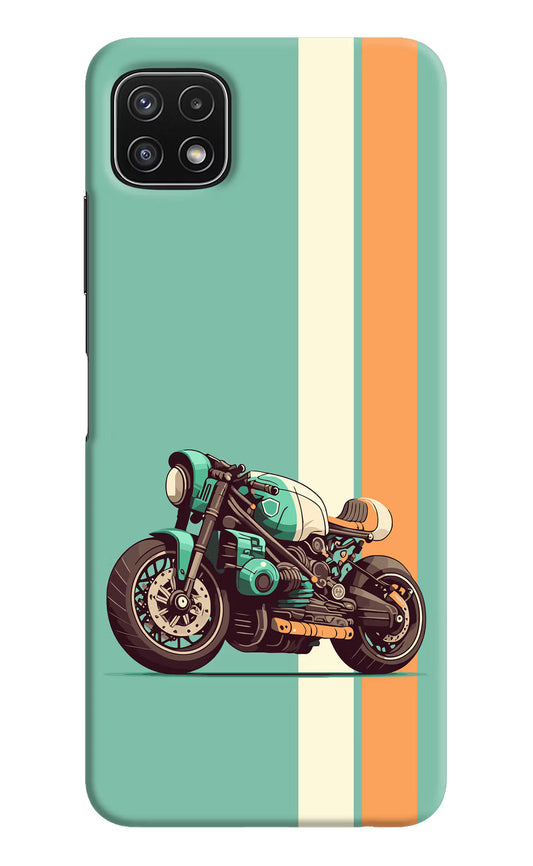 Striped Moto Drift Samsung A22 5G Hard Case Back Cover by Casekaro