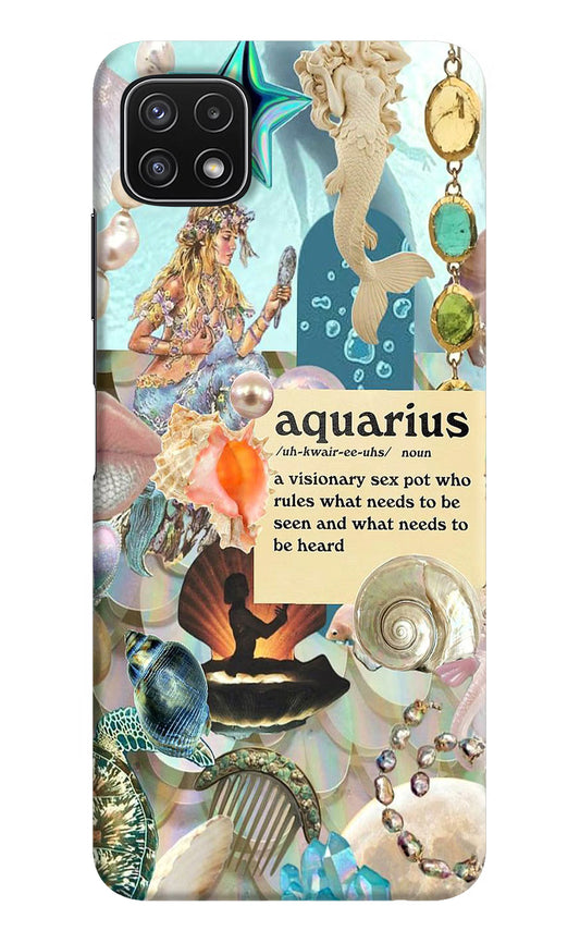 Aquarius Zodiac Samsung A22 5G Hard Case Back Cover by Casekaro