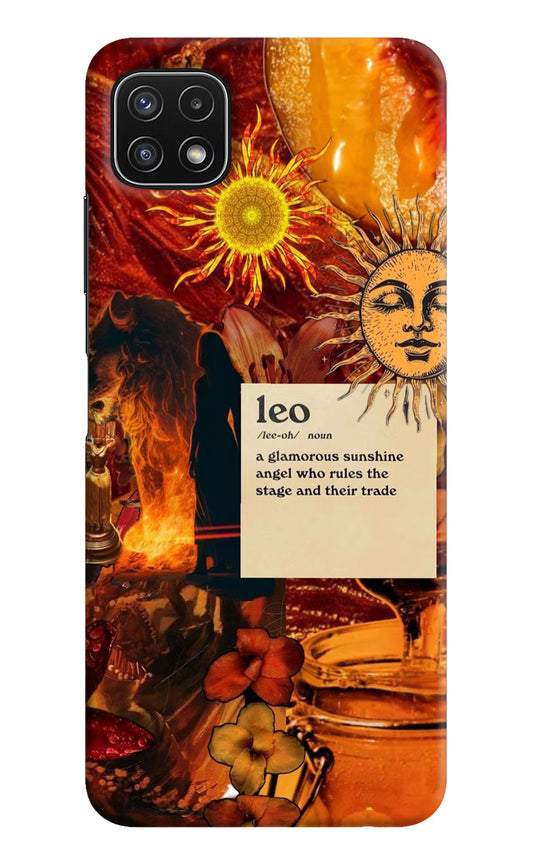 Leo Zodiac Samsung A22 5G Hard Case Back Cover by Casekaro