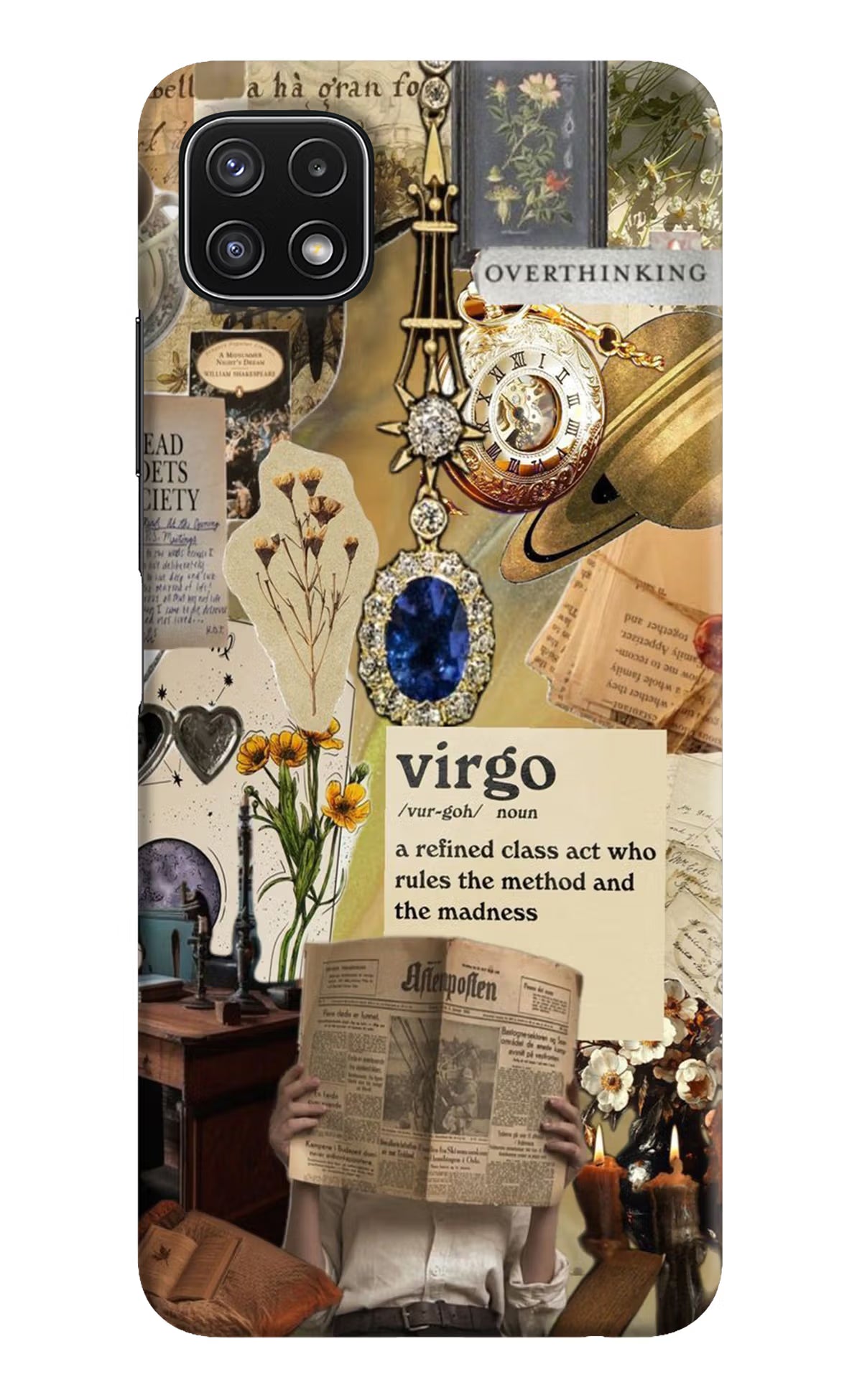 Virgo Zodiac Samsung A22 5G Hard Case Back Cover by Casekaro