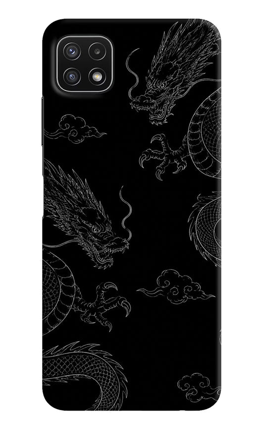 Twin Dragons Samsung A22 5G Hard Case Back Cover by Casekaro