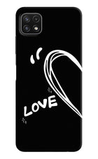 Love Line Samsung A22 5G Hard Case Back Cover by Casekaro