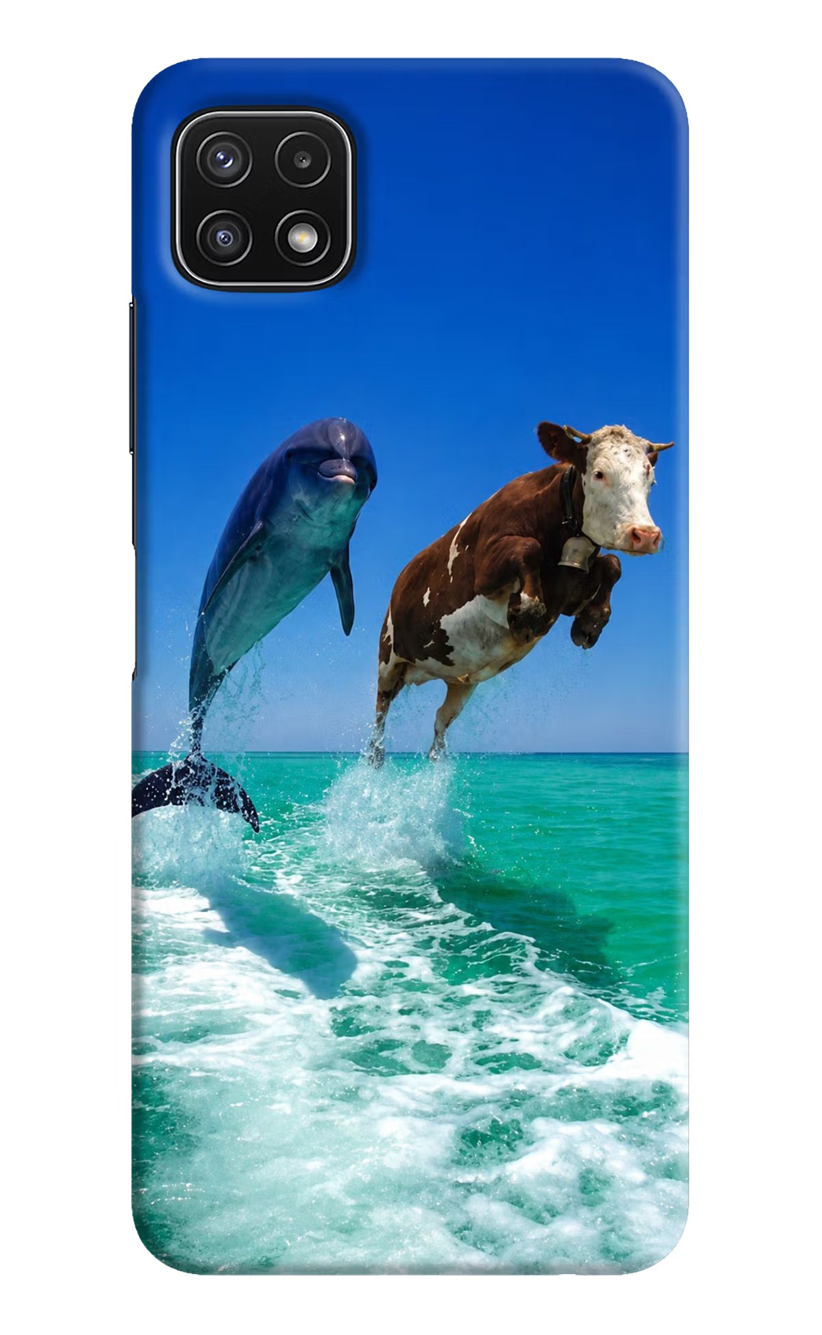 Dolphin vs Cow Samsung A22 5G Back Cover