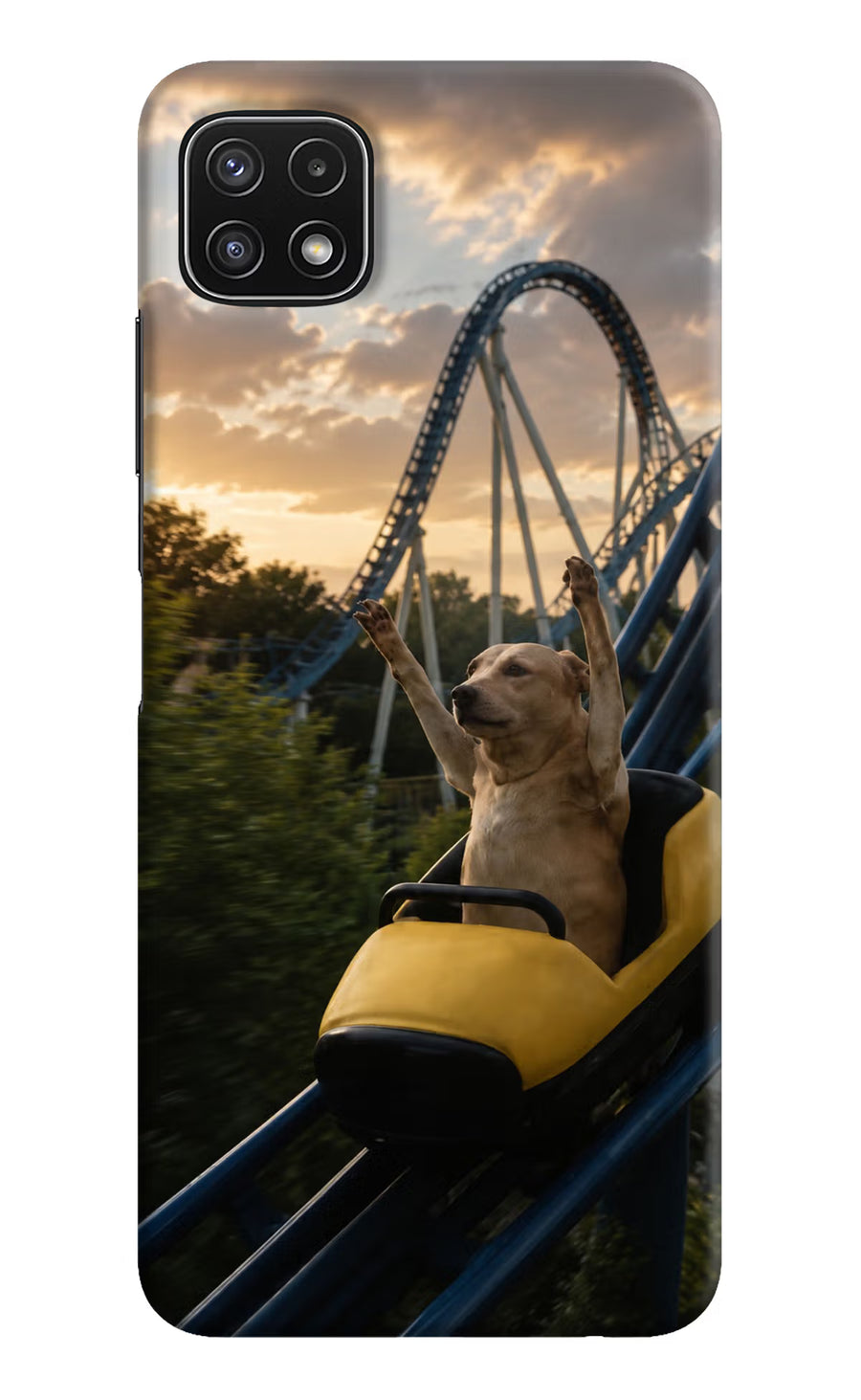 Rollercoaster Dog Samsung A22 5G Back Cover, Hard case