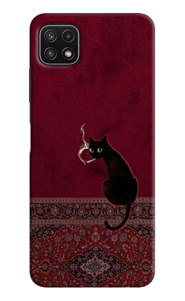 Midnight Cat Samsung A22 5G Hard Case Back Cover by Casekaro