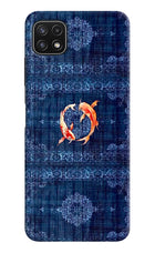Koi Blue Samsung A22 5G Back Cover