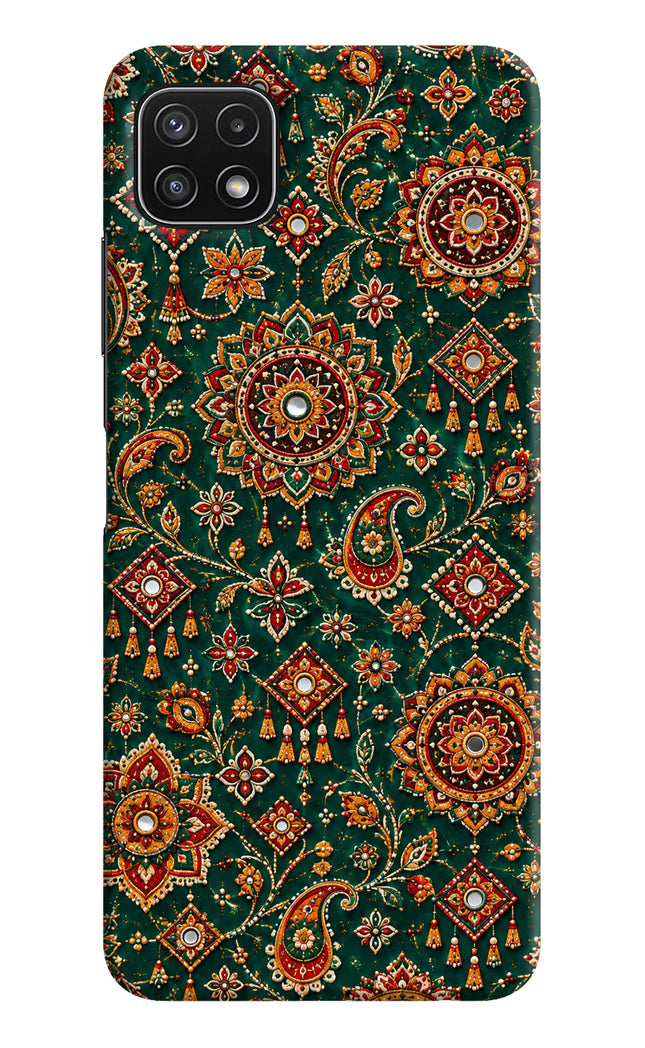 Green Pataka Samsung A22 5G Hard Case Back Cover by Casekaro