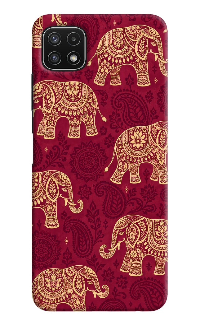 Maroon Elephant Samsung A22 5G Hard Case Back Cover by Casekaro