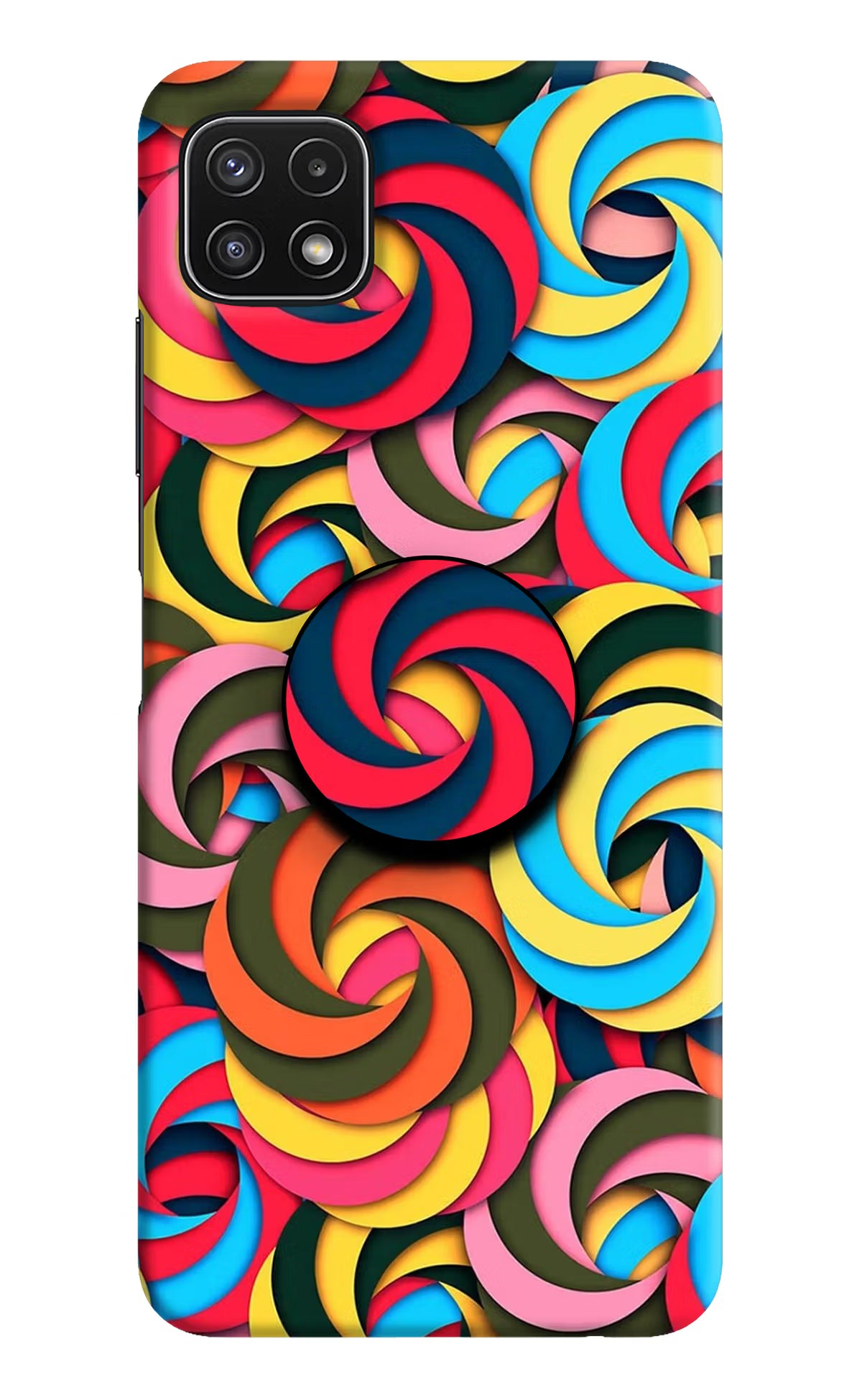 Spiral Pattern Samsung A22 5G Pop Case by Casekaro