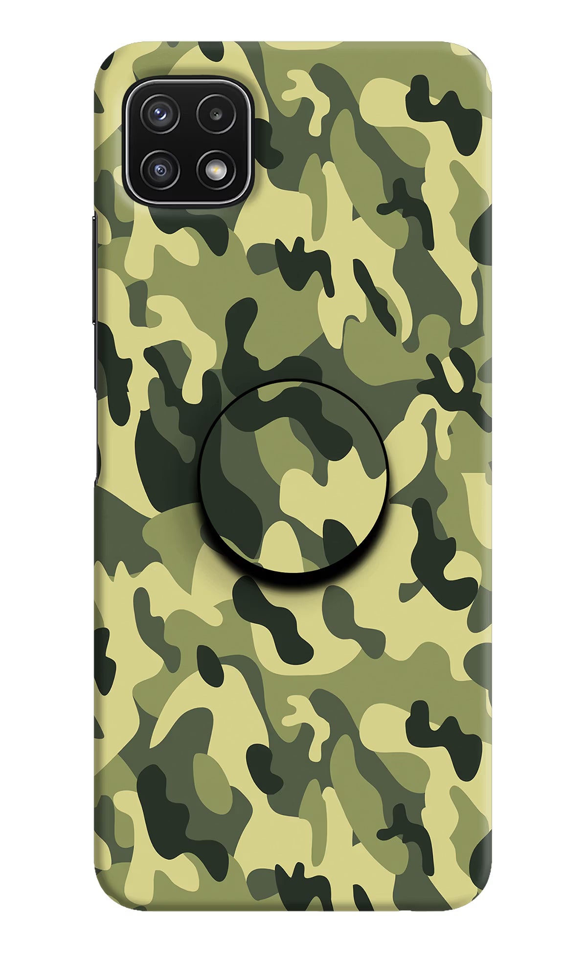 Camouflage Samsung A22 5G Pop Case by Casekaro