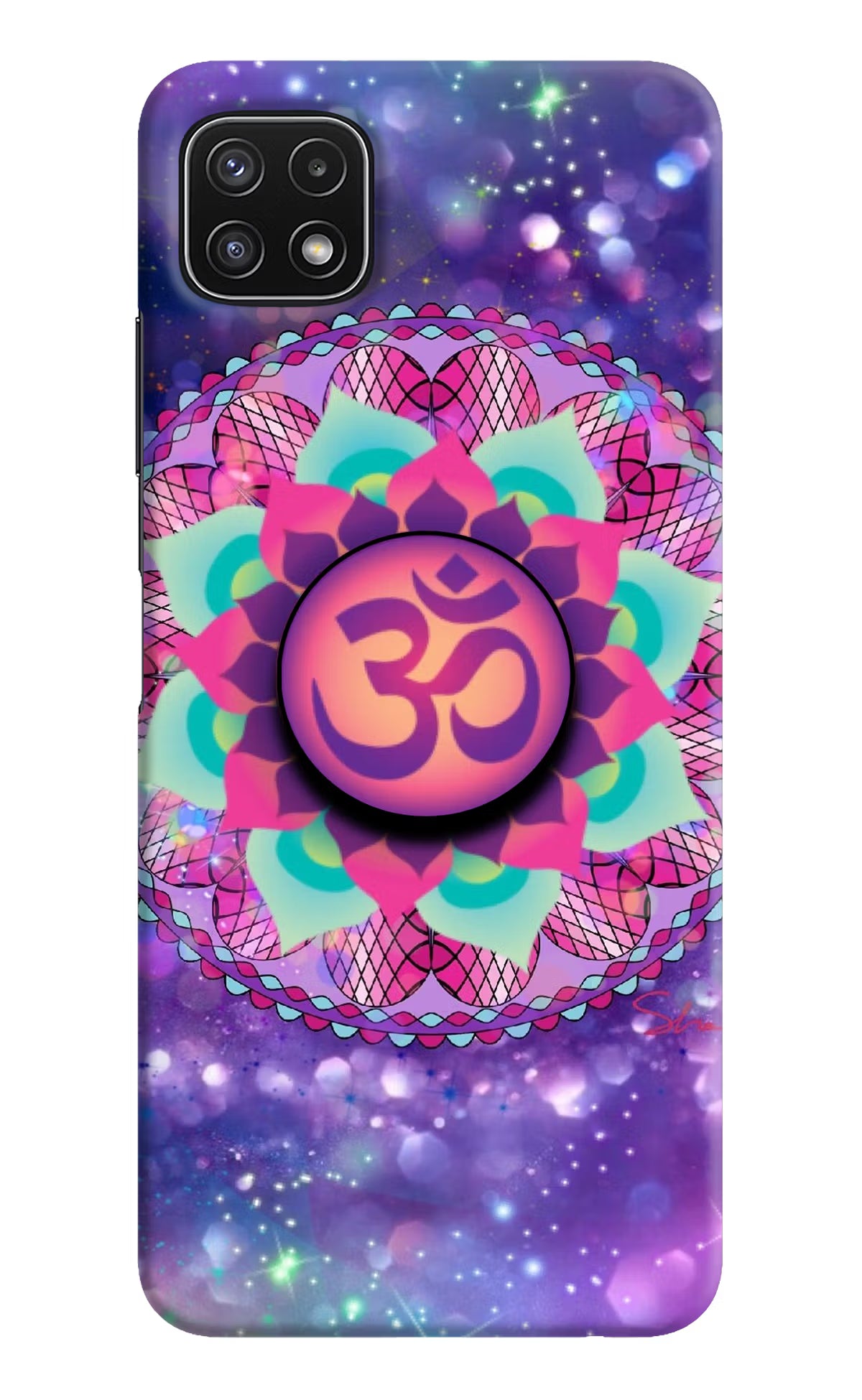 Om Purple Samsung A22 5G Pop Case by Casekaro