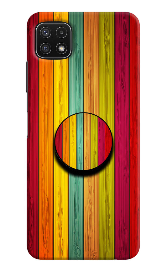 Multicolor Wooden Samsung A22 5G Pop Case by Casekaro