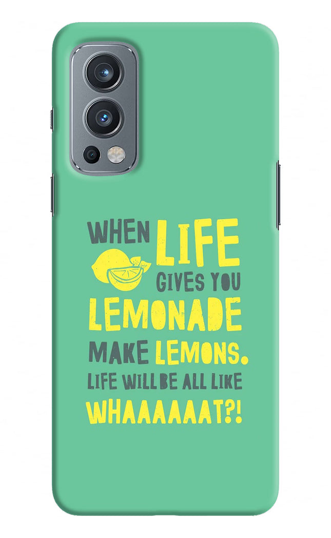 Quote OnePlus Nord 2 5G Hard Case Back Cover by Casekaro