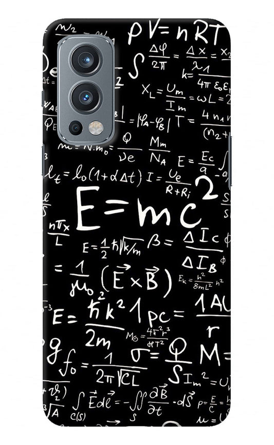 Physics Albert Einstein Formula OnePlus Nord 2 5G Back Cover