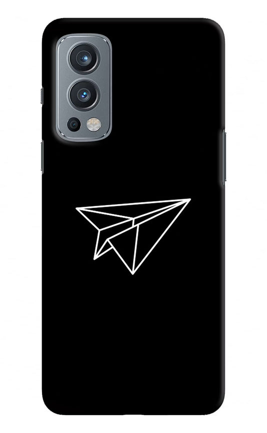Paper Plane White OnePlus Nord 2 5G Hard Case Back Cover by Casekaro