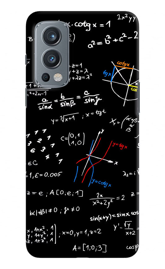 Mathematics Formula OnePlus Nord 2 5G Hard Case Back Cover by Casekaro