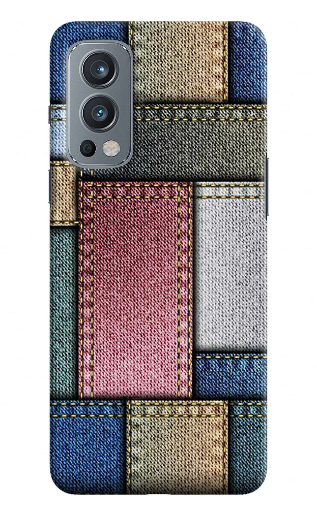 Multicolor Jeans OnePlus Nord 2 5G Hard Case Back Cover by Casekaro