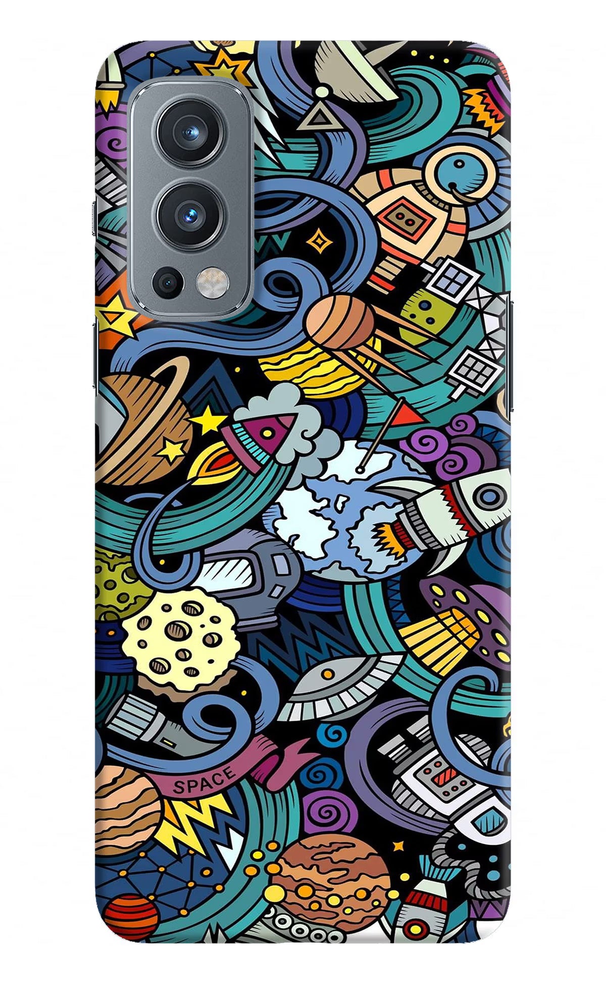 Space Abstract OnePlus Nord 2 5G Hard Case Back Cover by Casekaro