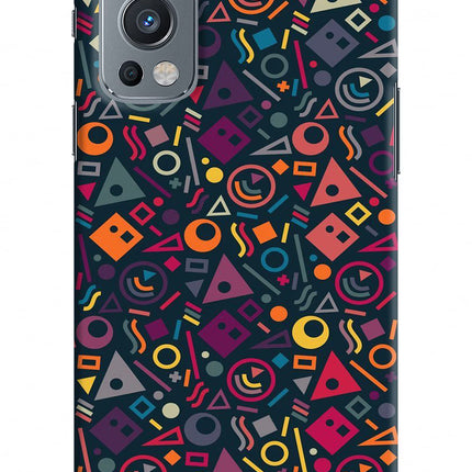 Geometric Abstract OnePlus Nord 2 5G Hard Case Back Cover by Casekaro