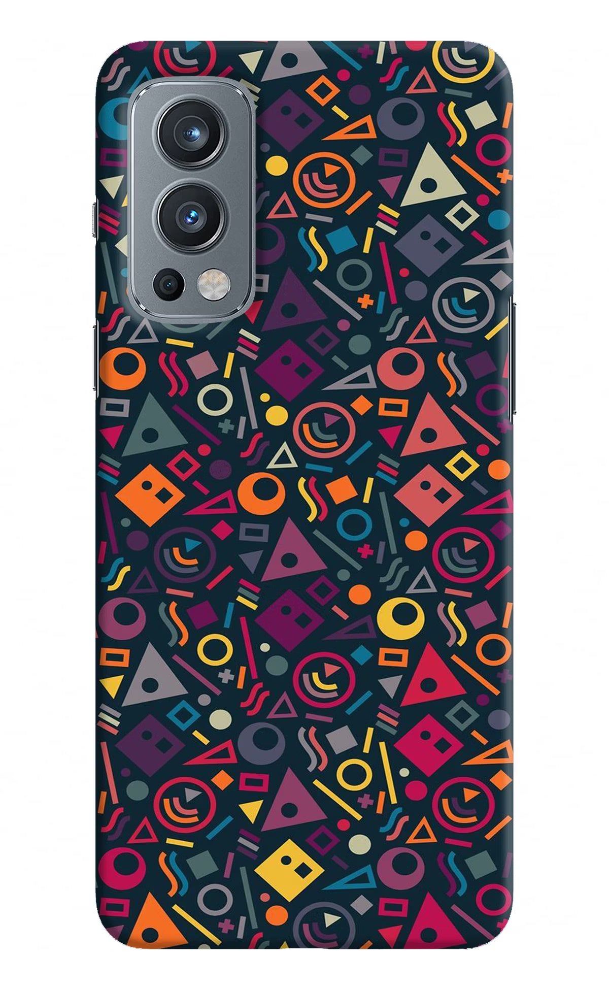 Geometric Abstract OnePlus Nord 2 5G Hard Case Back Cover by Casekaro