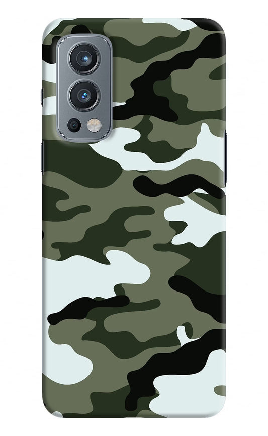 Camouflage OnePlus Nord 2 5G Hard Case Back Cover by Casekaro