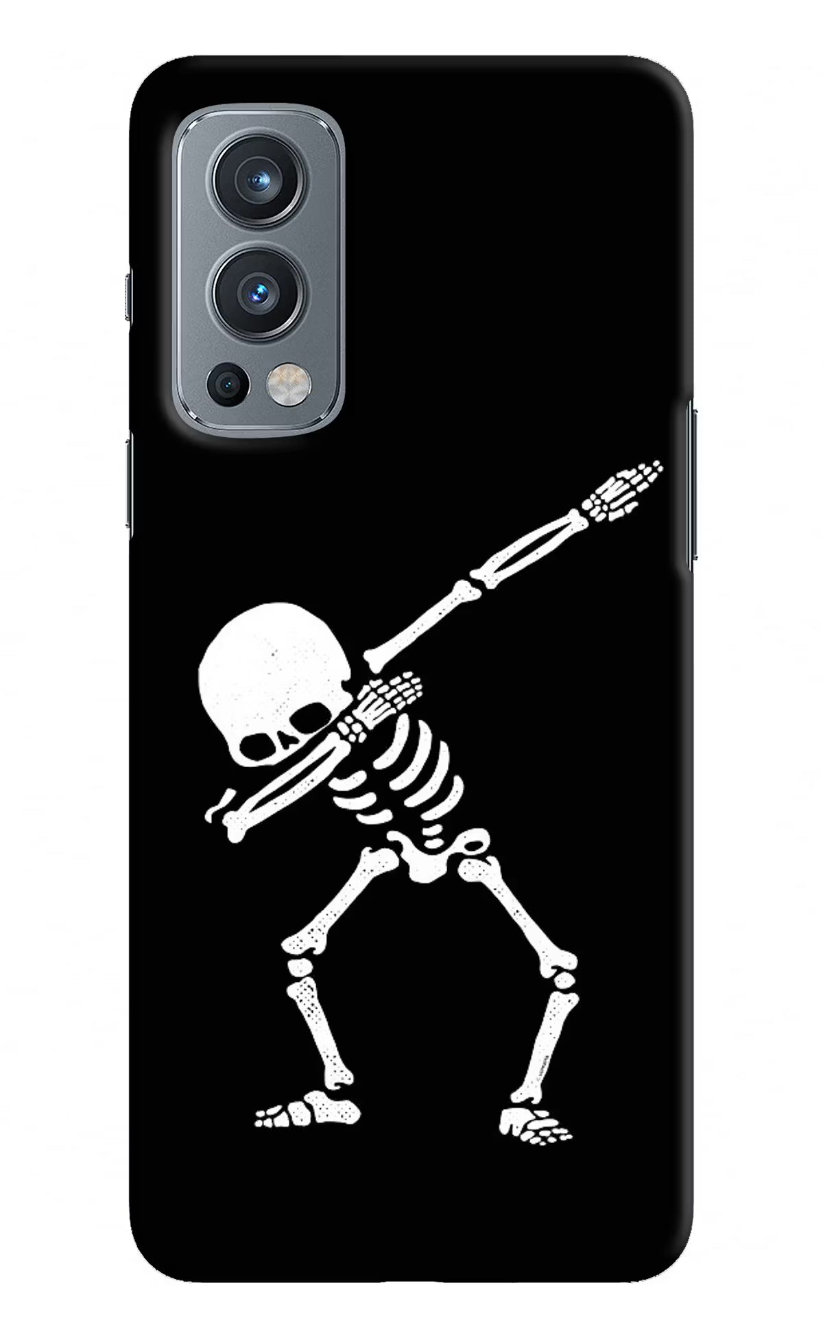 Dabbing Skeleton Art OnePlus Nord 2 5G Hard Case Back Cover by Casekaro