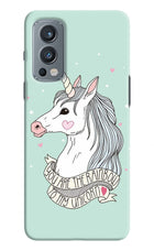 Unicorn Wallpaper OnePlus Nord 2 5G Hard Case Back Cover by Casekaro