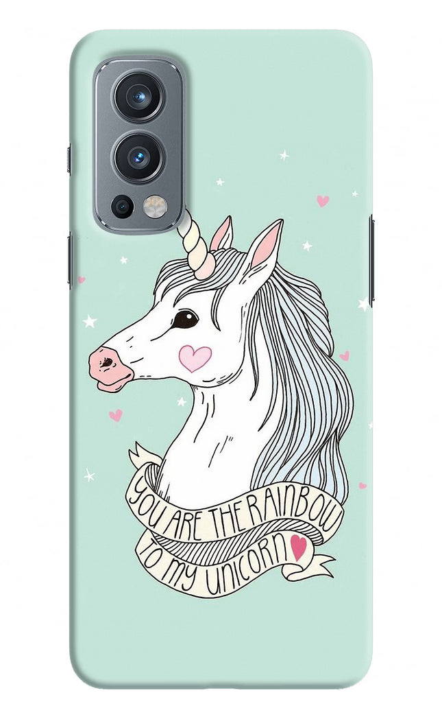 Unicorn Wallpaper OnePlus Nord 2 5G Hard Case Back Cover by Casekaro
