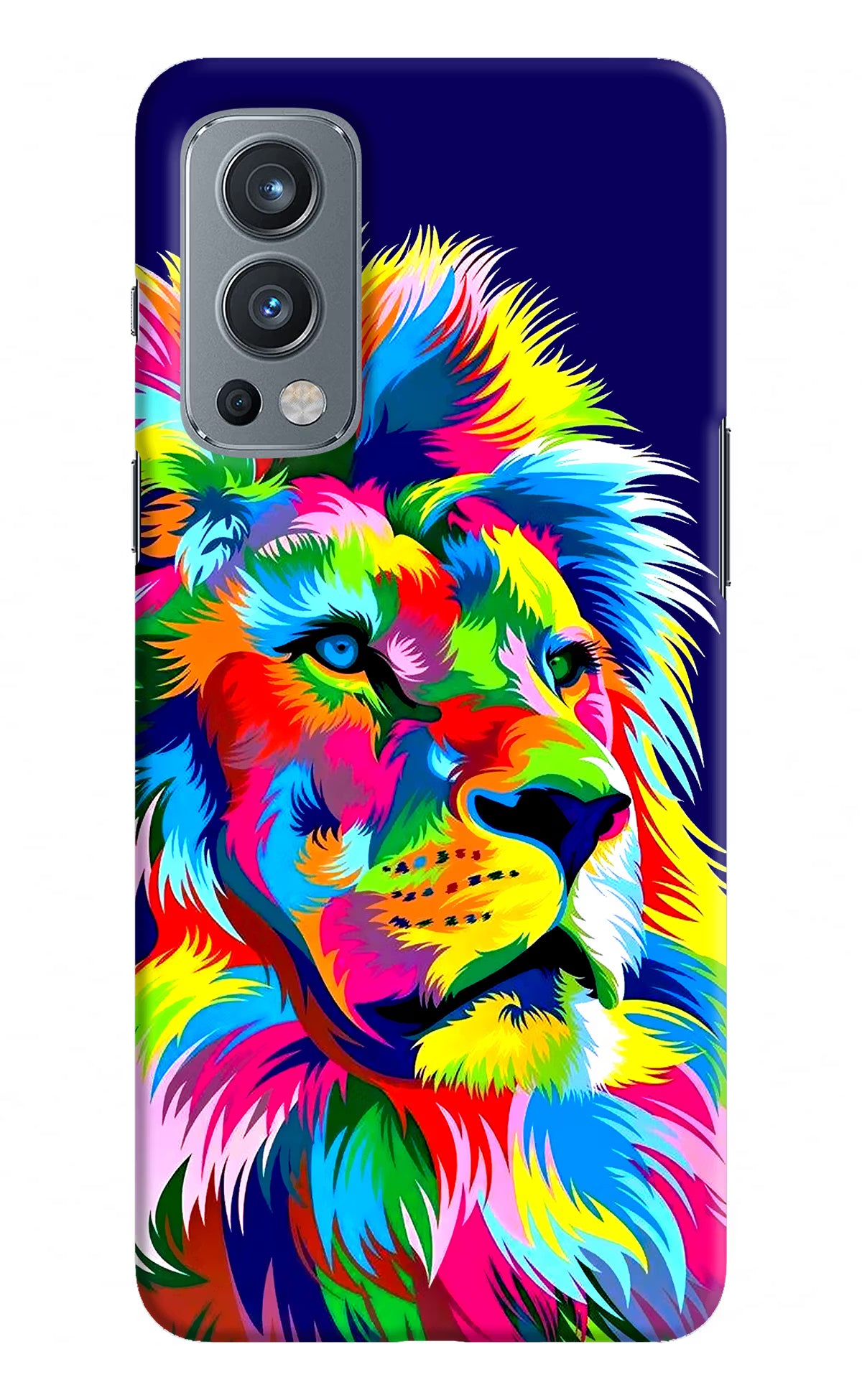 Vector Art Lion OnePlus Nord 2 5G Hard Case Back Cover by Casekaro