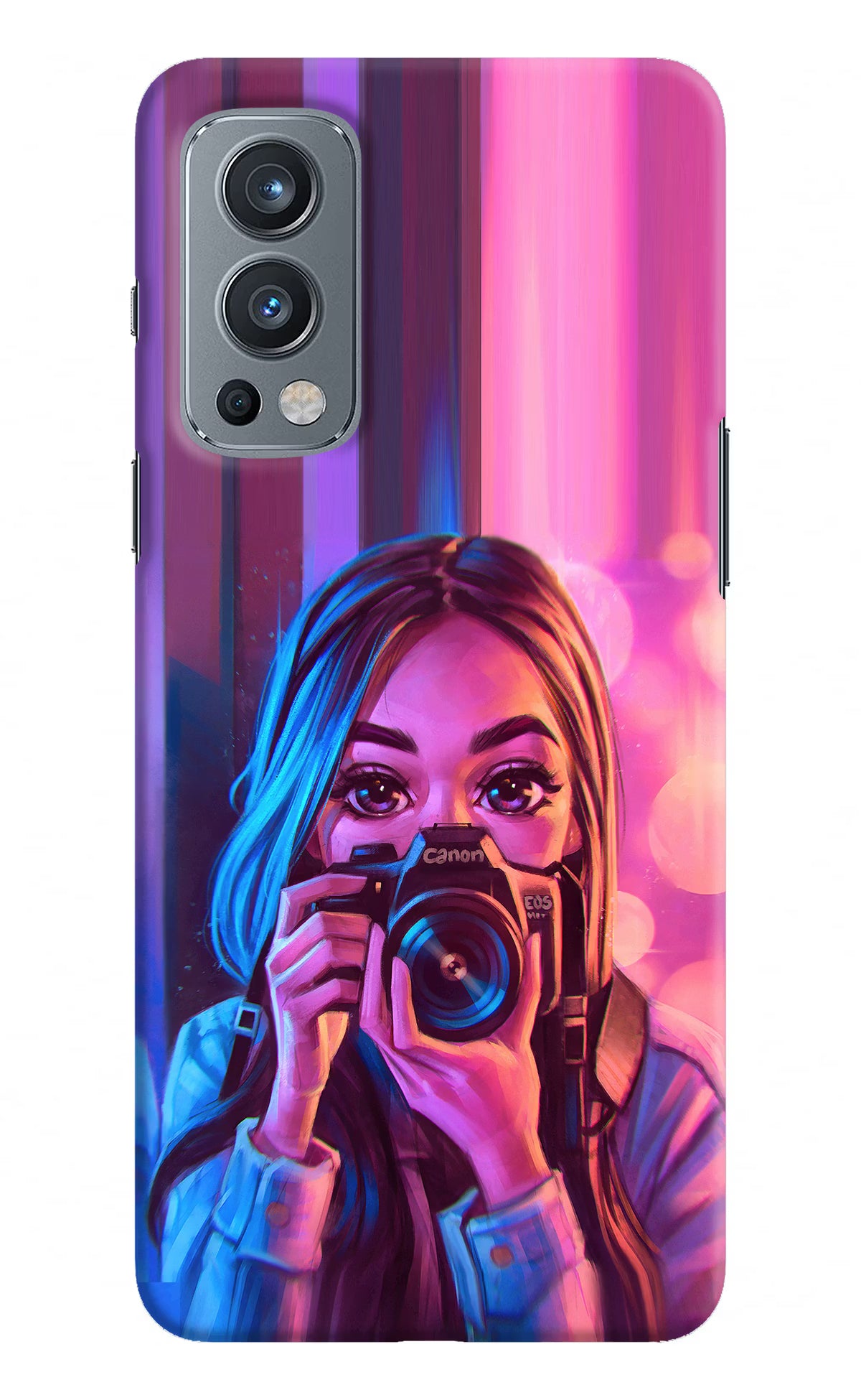 Girl Photographer OnePlus Nord 2 5G Hard Case Back Cover by Casekaro