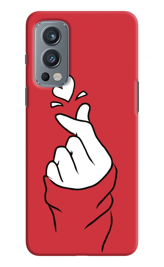 Korean Love Sign OnePlus Nord 2 5G Hard Case Back Cover by Casekaro