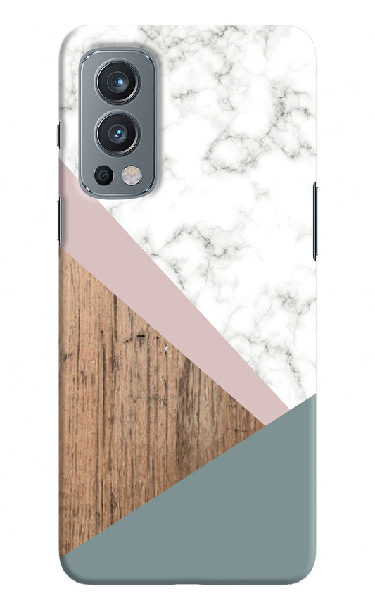 Marble wood Abstract OnePlus Nord 2 5G Hard Case Back Cover by Casekaro