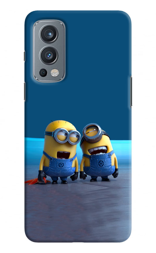 Minion Laughing OnePlus Nord 2 5G Hard Case Back Cover by Casekaro