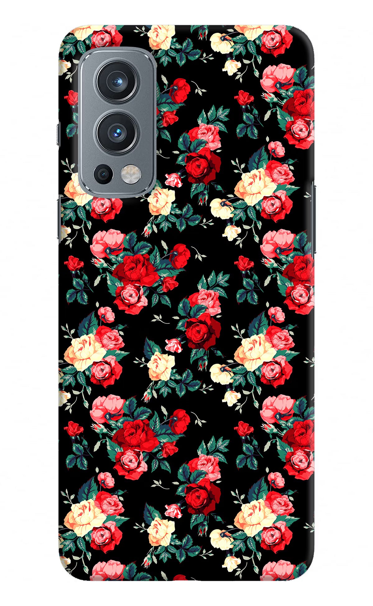 Rose Pattern OnePlus Nord 2 5G Hard Case Back Cover by Casekaro