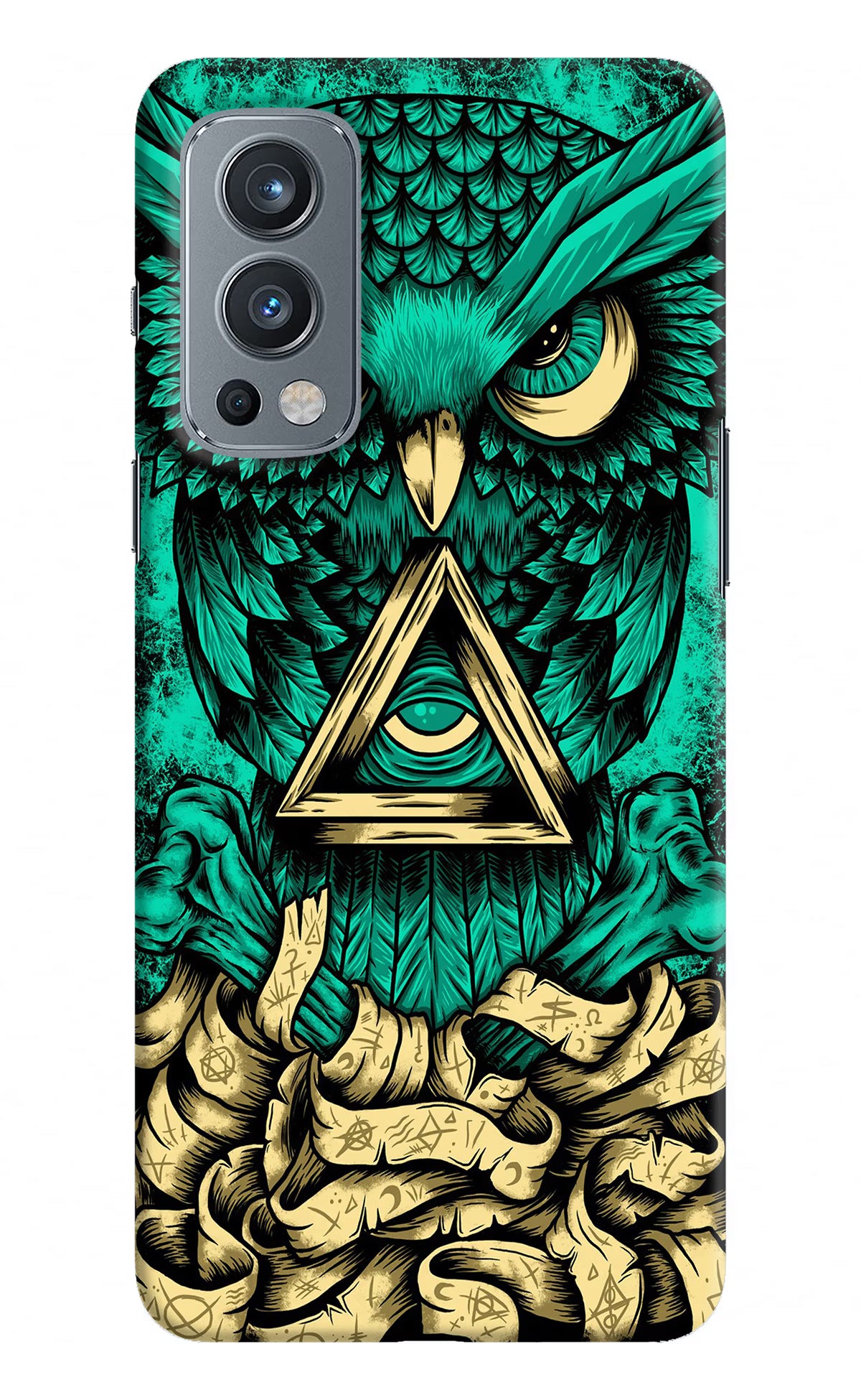 Green Owl OnePlus Nord 2 5G Hard Case Back Cover by Casekaro