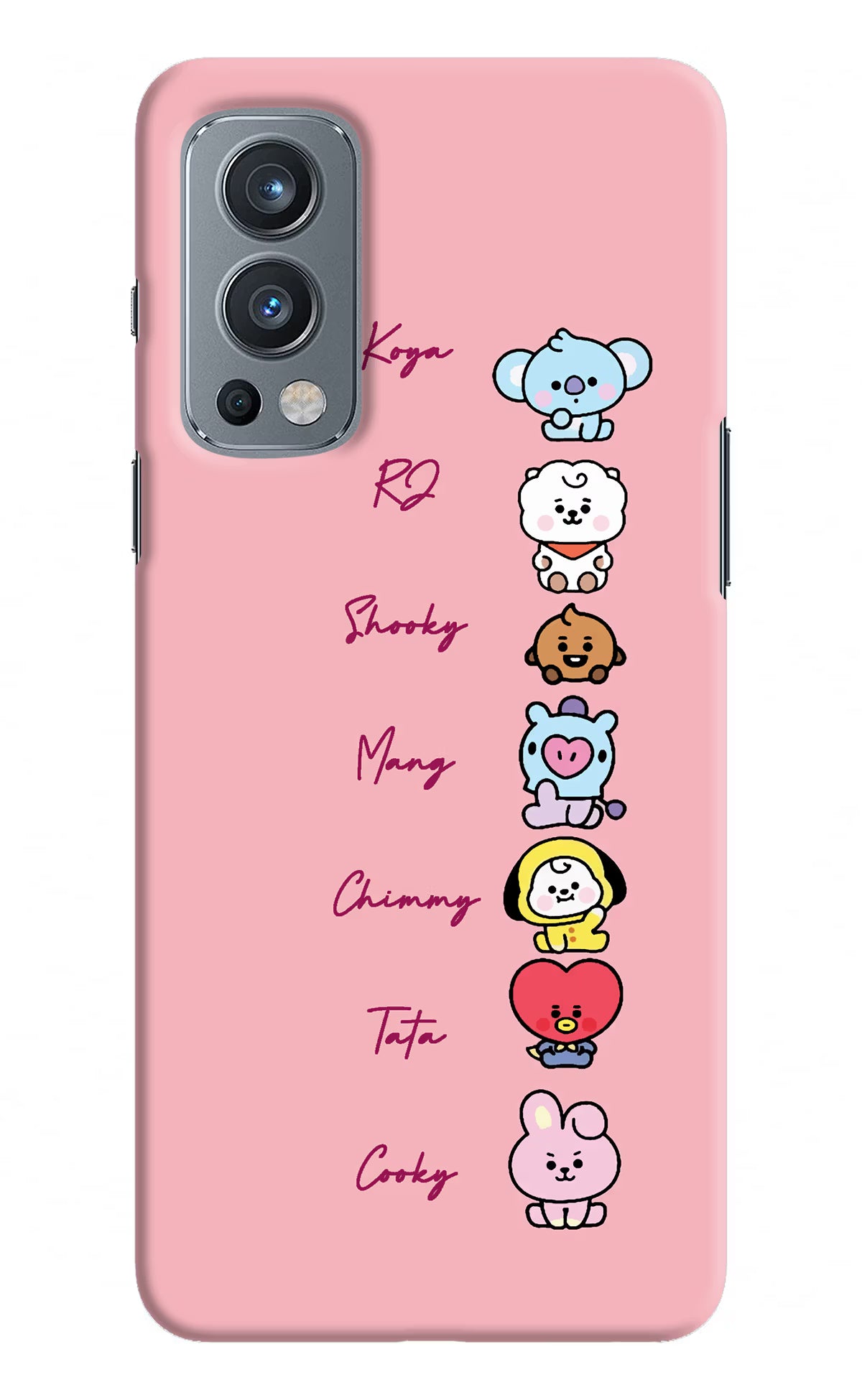 BTS names OnePlus Nord 2 5G Hard Case Back Cover by Casekaro