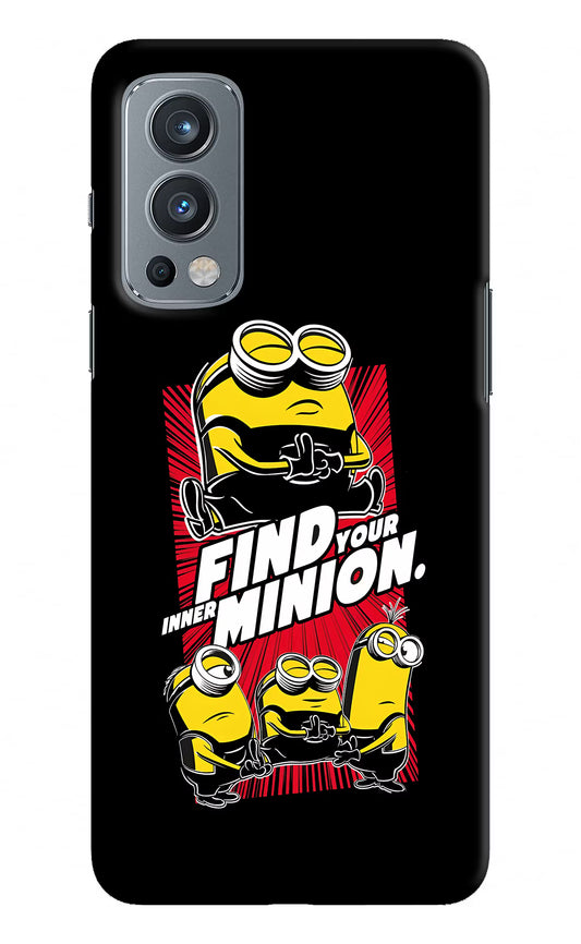 Find your inner Minion OnePlus Nord 2 5G Hard Case Back Cover by Casekaro