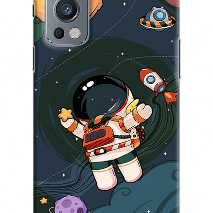 Cartoon Astronaut OnePlus Nord 2 5G Hard Case Back Cover by Casekaro