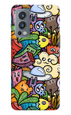 Veggie Doodle OnePlus Nord 2 5G Hard Case Back Cover by Casekaro