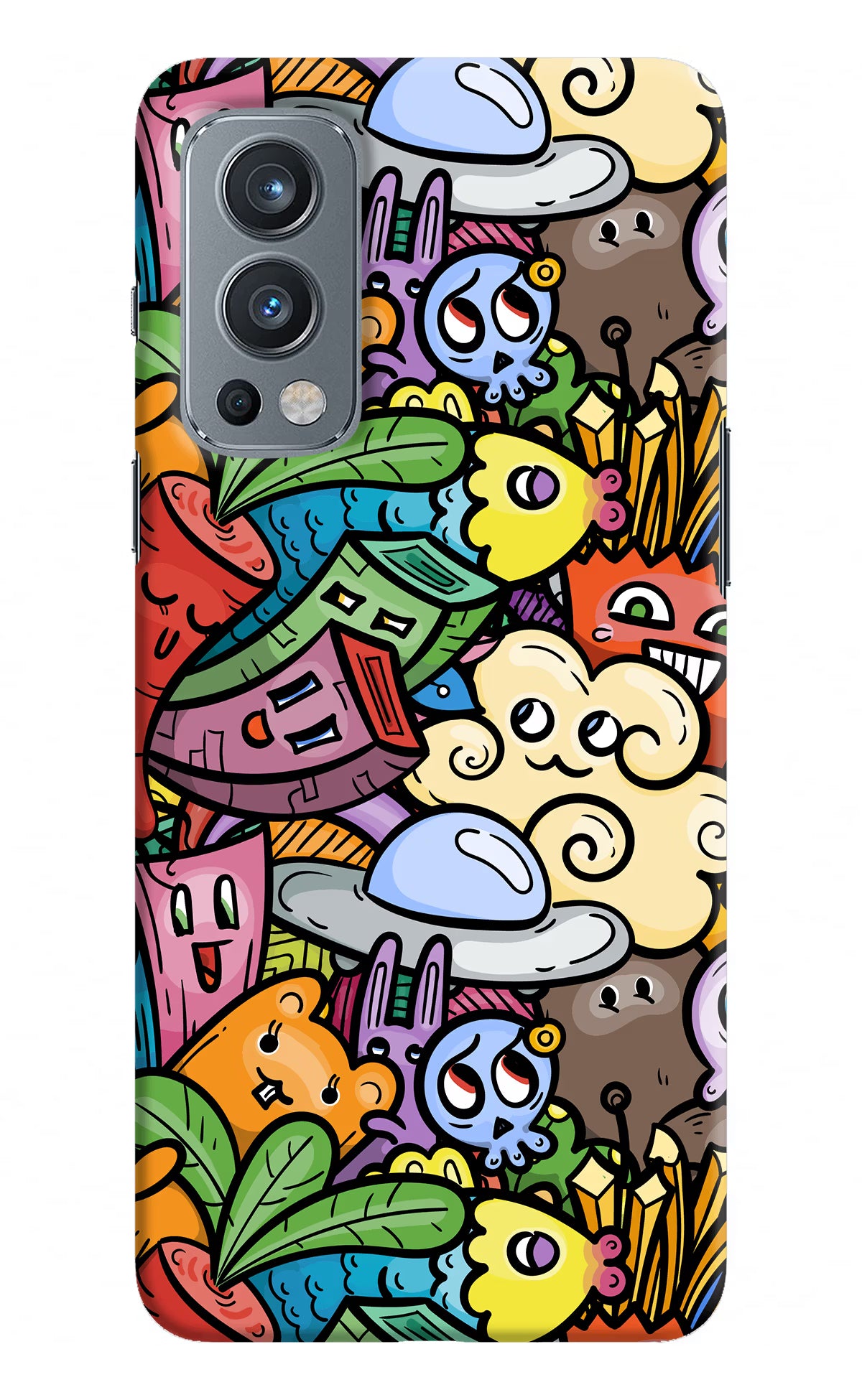 Veggie Doodle OnePlus Nord 2 5G Hard Case Back Cover by Casekaro