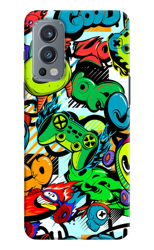 Game Doodle OnePlus Nord 2 5G Hard Case Back Cover by Casekaro