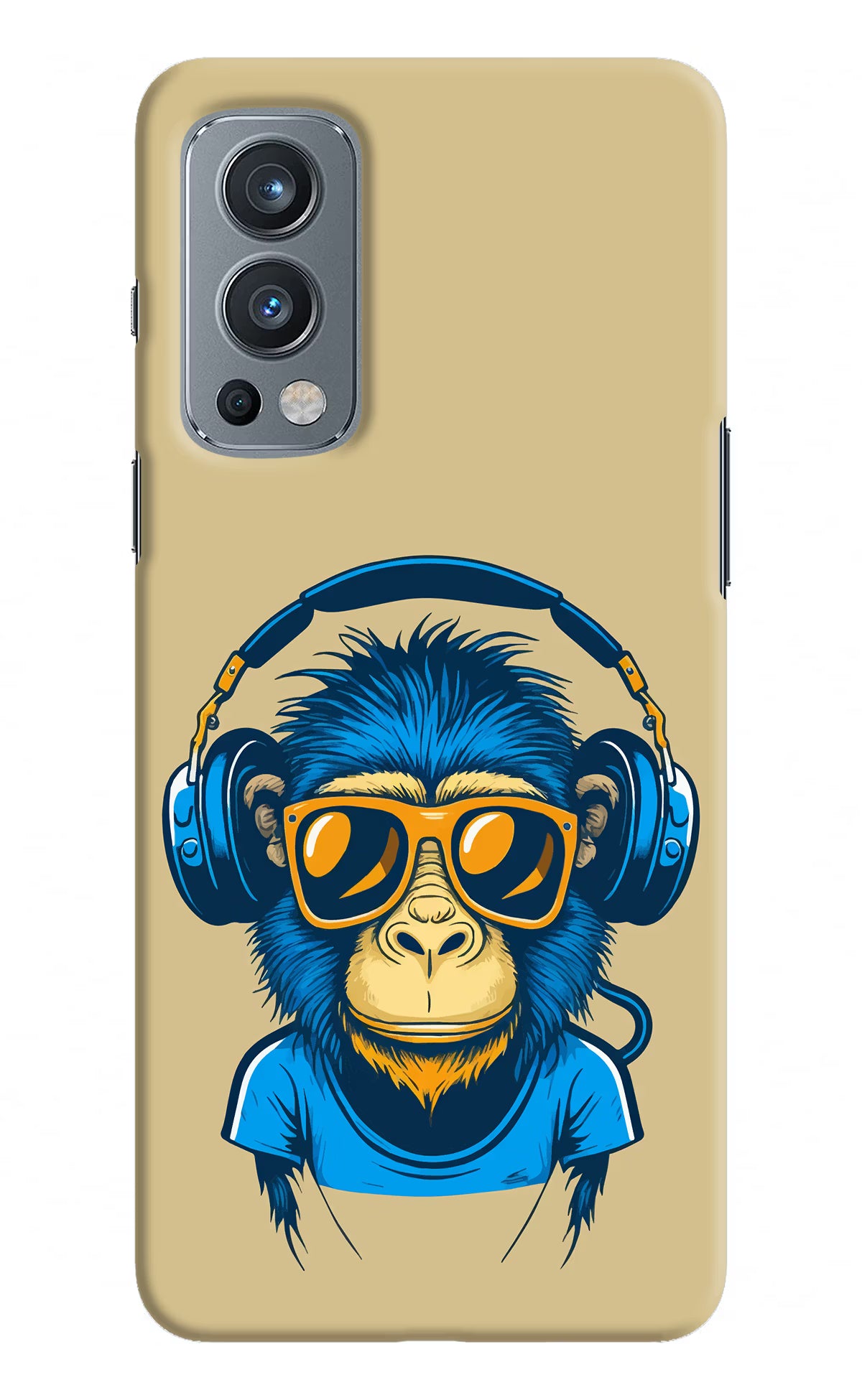 Monkey Headphone OnePlus Nord 2 5G Hard Case Back Cover by Casekaro